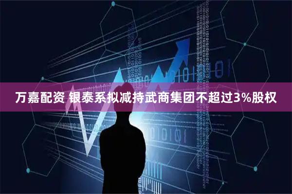 万嘉配资 银泰系拟减持武商集团不超过3%股权