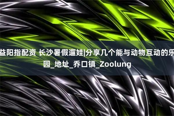 益阳指配资 长沙暑假遛娃|分享几个能与动物互动的乐园_地址_乔口镇_Zoolung